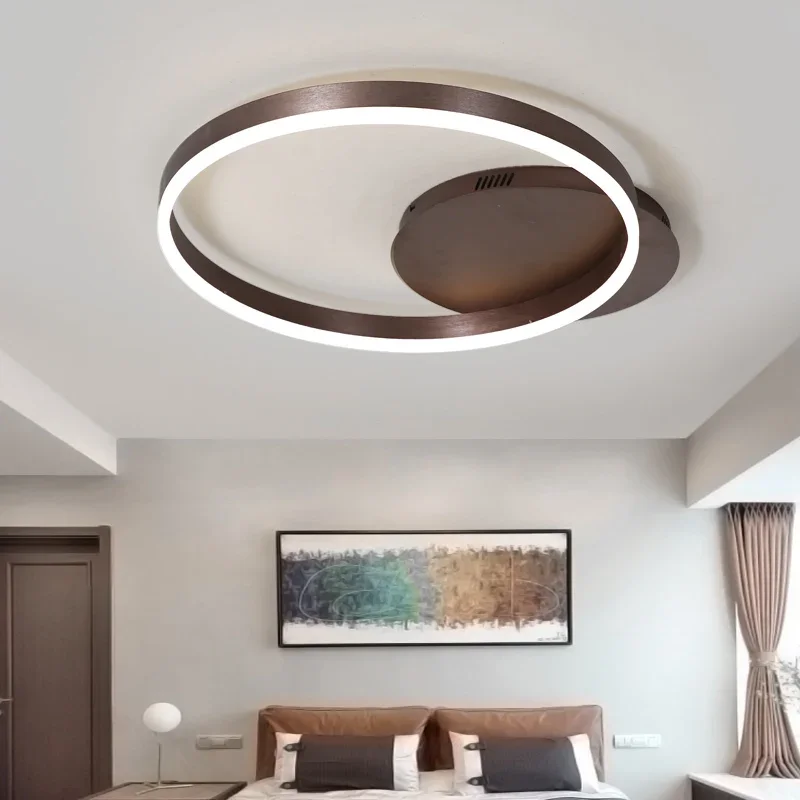 أضواء السقف الحديثة لغرفة الأطفال Led لغرفة النوم مع جهاز التحكم عن بعد lamvillage de Techo يعتم مصباح أضواء القهوة