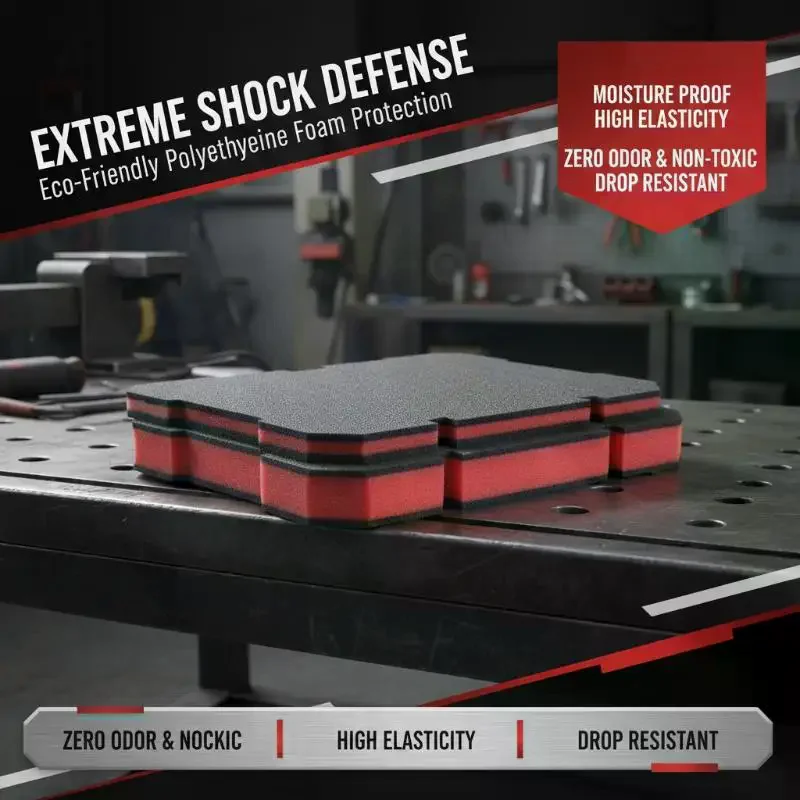 Foam Inserts Tool Box Kit For Packout Insert Protective Foam Organizer For Fragile Tools Shockproof Cushioned Support