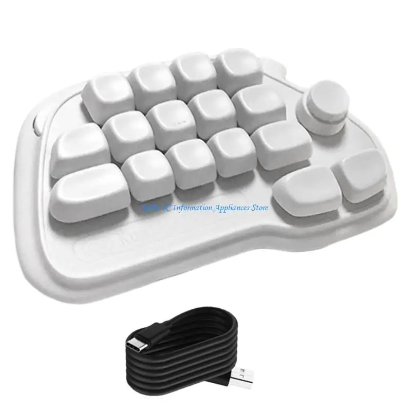 

17 Wireless Keypad Mini Keyboard With Adjust Color Lighting for Multi Device