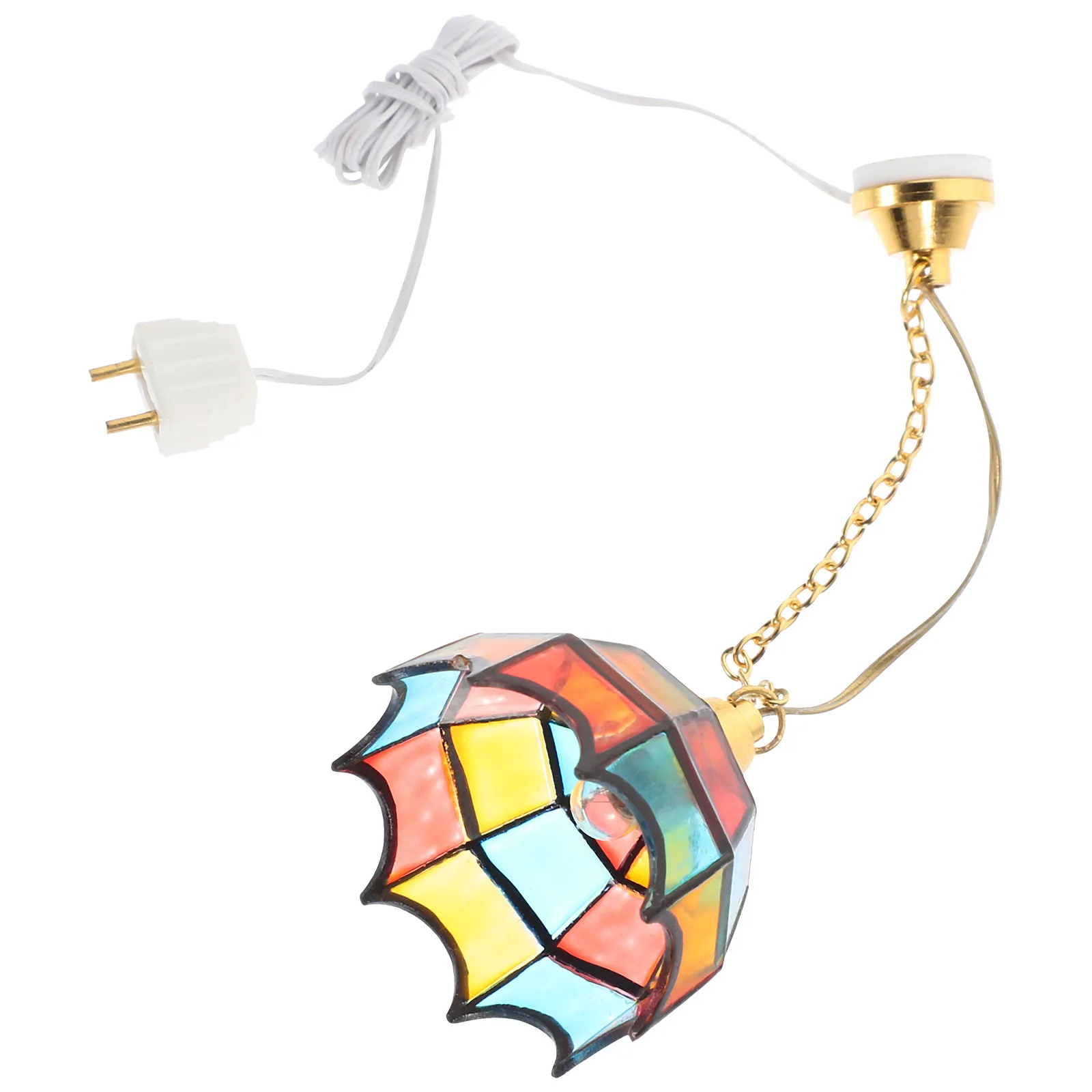 1Pcs Mini LED Table Lamp Mini Adornment Miniature Ceiling Light Simulation Hanging Lamp Adhesive Tape Magnet Base Easy Operate