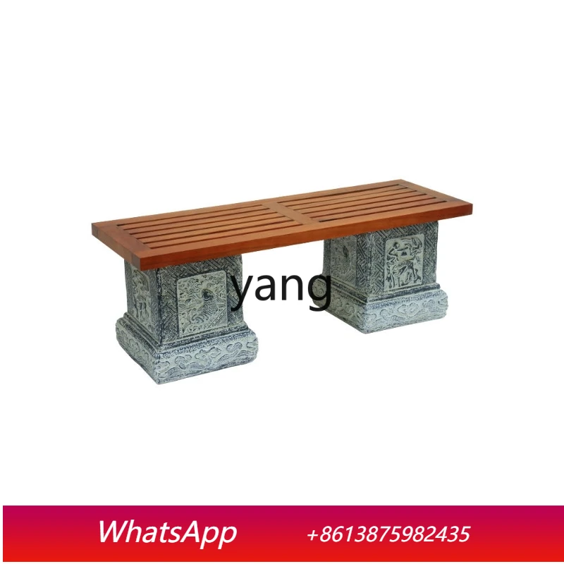 

CX outdoor garden layout landscaping balcony imitation stone pier long flower pot rack