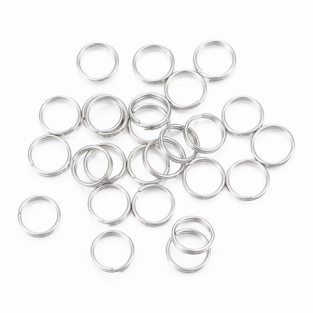 Resistant 304 Stainless Steel Split RingsDouble Loops Jump RingsJump Rings Stainless Steel Color 7x1mm 6mm inner diameter