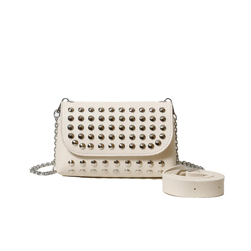 Trendy Personality Rivet Simple Chain Niche Design Versatile Chain Rivet Shoulder Bag