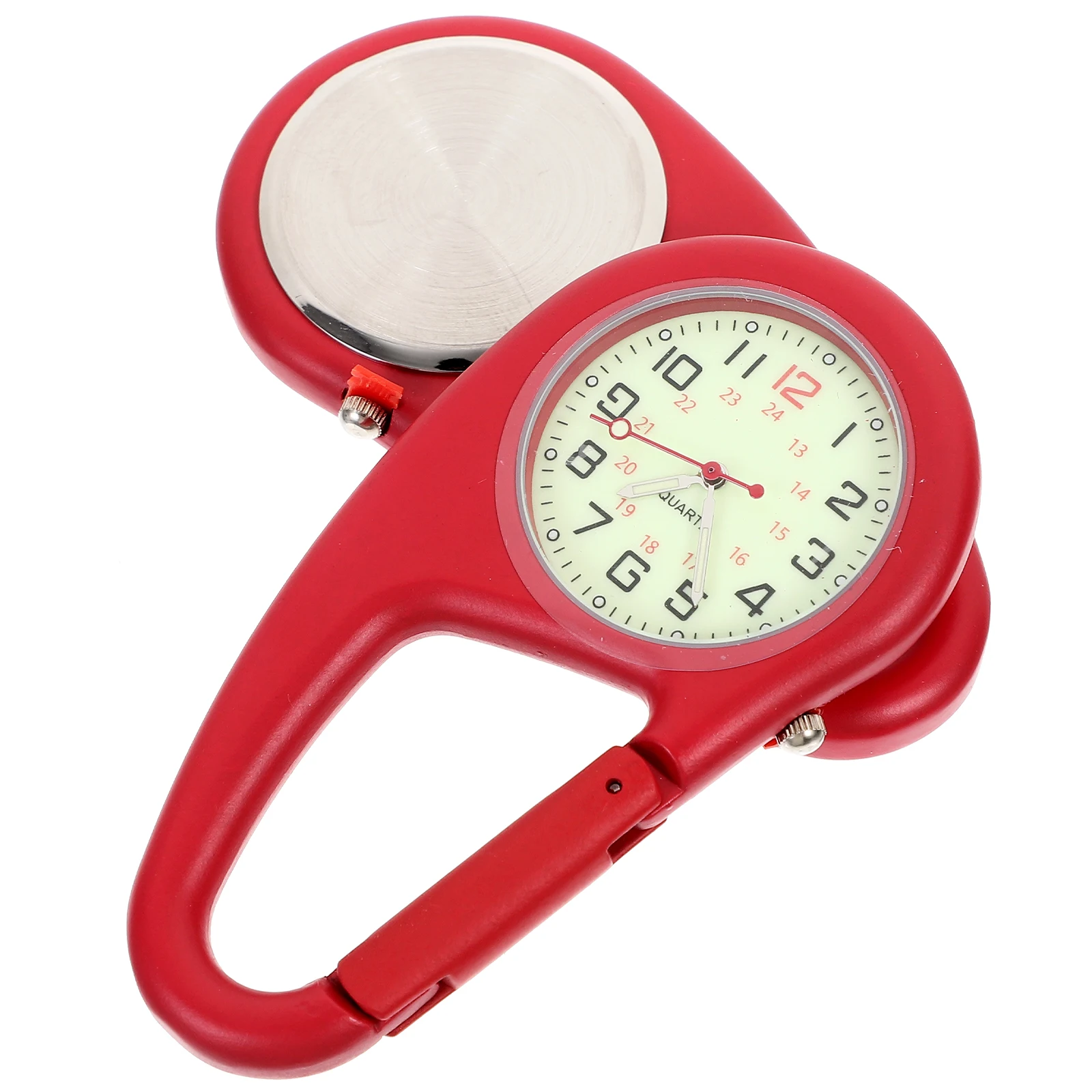 

2pcs Quartz Carabiner Watch for Mountaineering Clip-on Backpack Fluorescent Durable Gift Hiking Outdoor Buckle Fitness