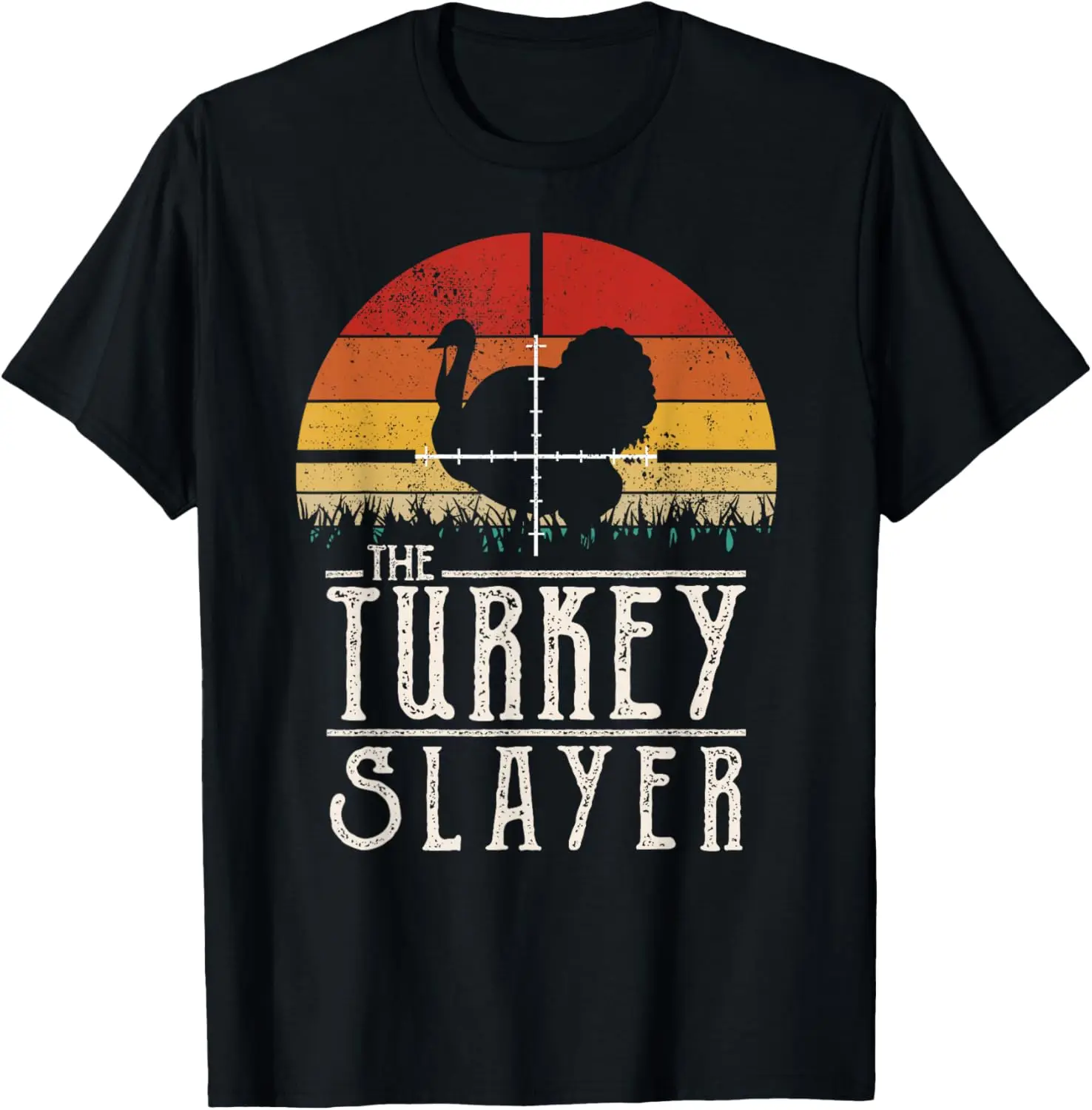 

Vintage Sunset Retro Style Turkey Hunting Turkey Slayer T-Shirt