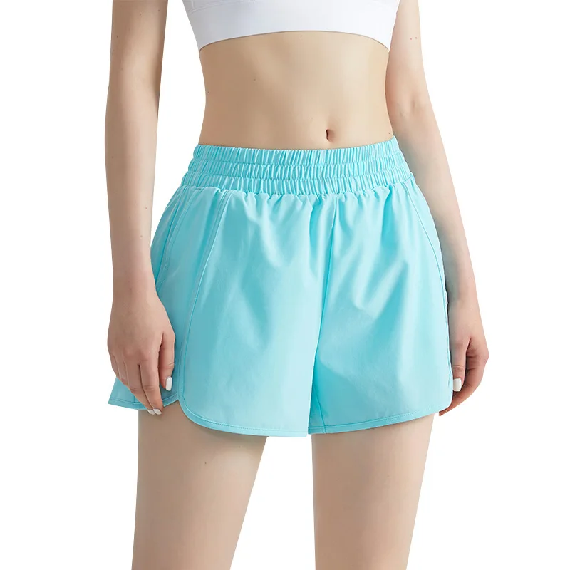 

2025 спортивные шорты из двух частей, женская верхняя одежда с карманами, свободные, быстросохнущие, с защитой от воздействия пояса, подкладка для бега, тренировок