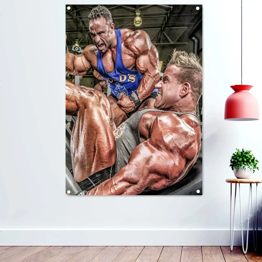 

Strong Biceps Fitness Athlete Training Wallpaper Hang Paintings Muscular Bodybuilder Workout Poster Mural Gym Decor Banner Flag