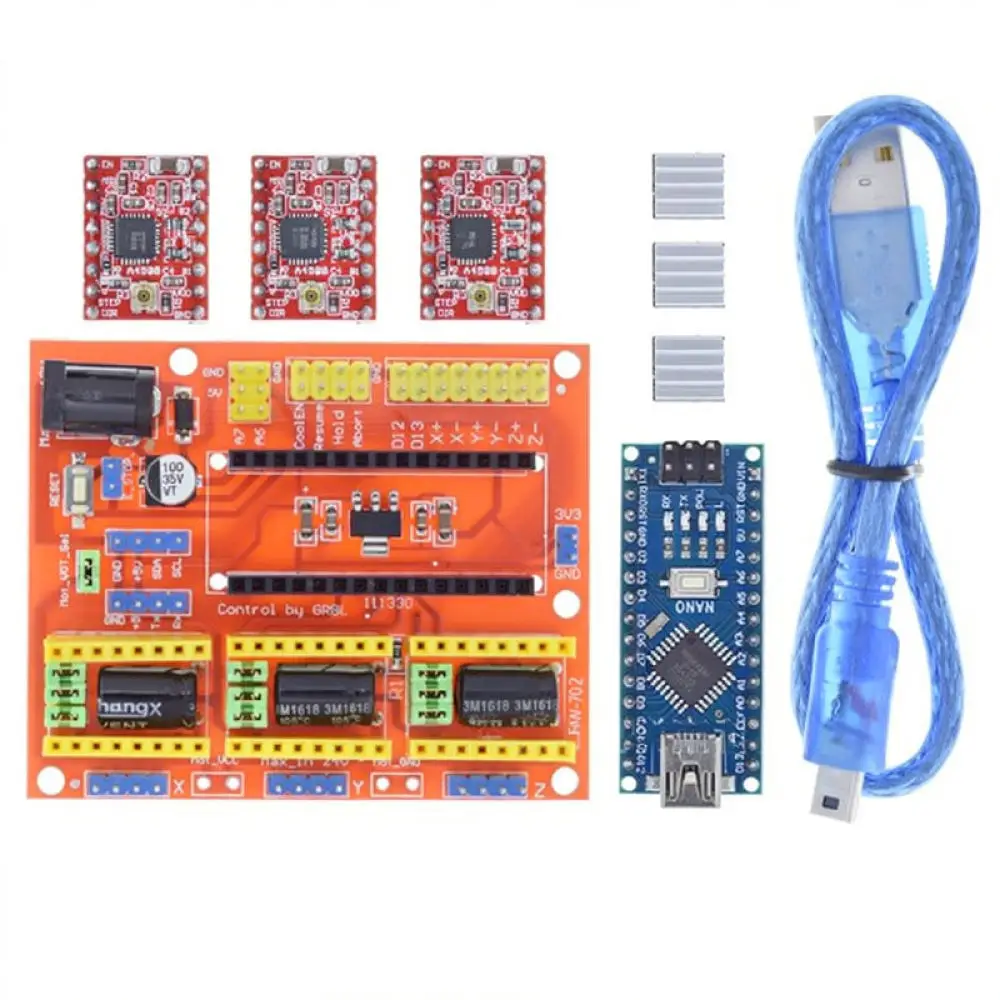For For Yueyueying 3D Printer Control Board CNC Shield V4 Kit A4988 Driver Module Desktop Engraving Machine Motor Accessory