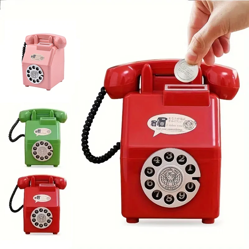 Tarro de dinero para teléfono Retro, regalo para niños y niñas, accesorios de fotografía para niños, tarro de almacenamiento, accesorios para fotos de habitación, regalos de decoración