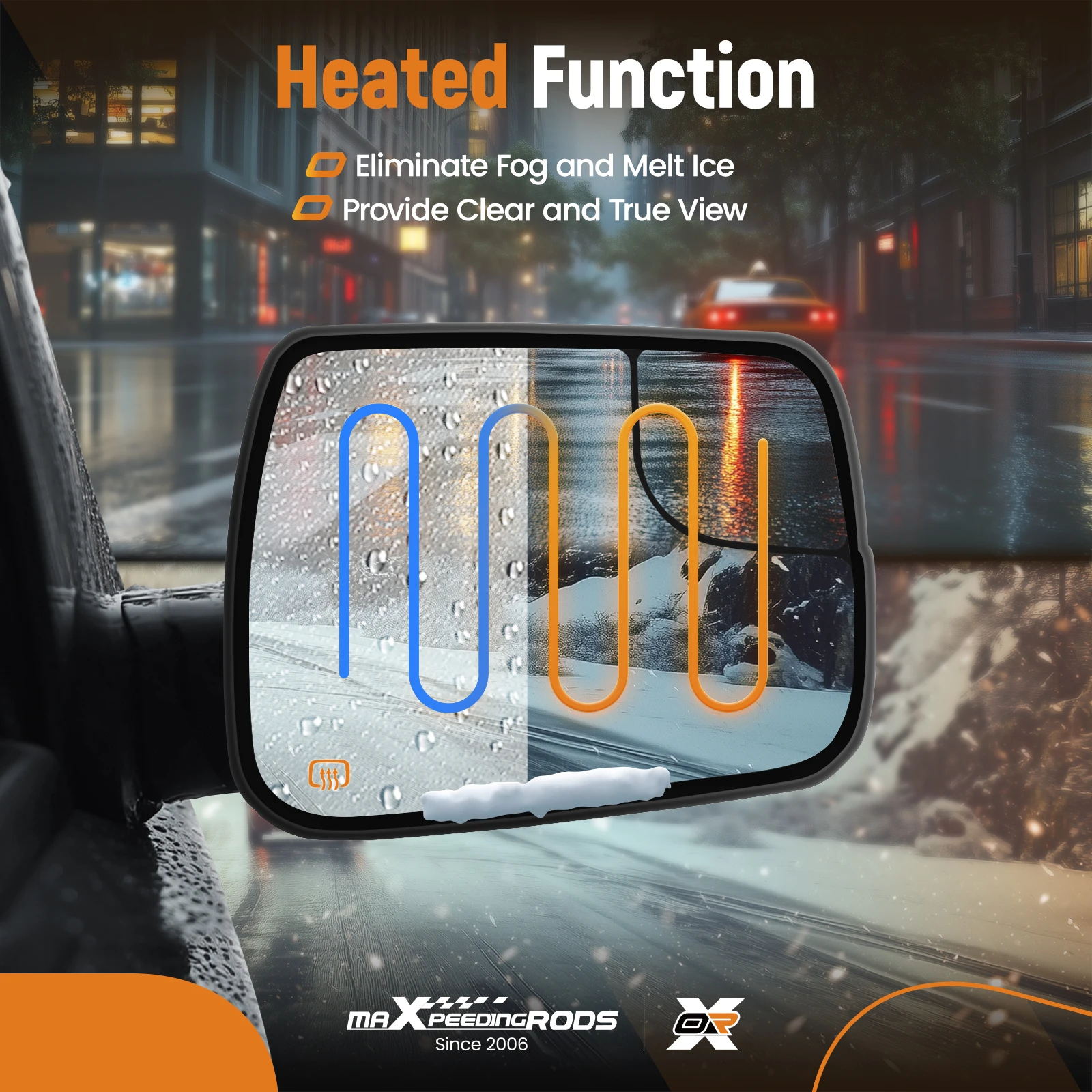 الركاب الجانب الأيمن ساخنة العمياء مرآة استبدال ل دودج ل رام 2019 2020 2021 1500 مرآة الزجاج 68402036 أأ