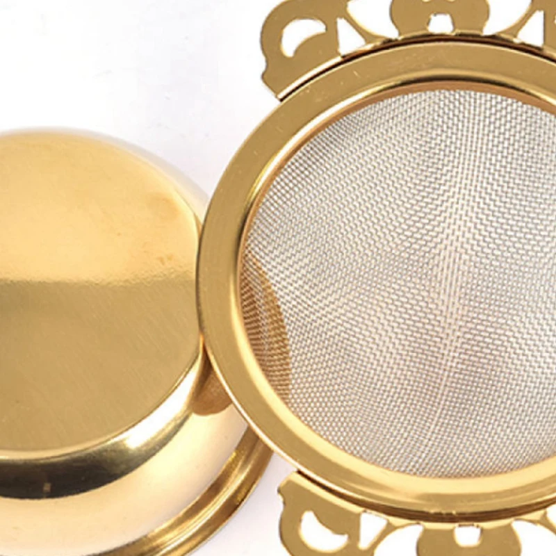 Stainless Steel Tea Strainer With Drip Bowl Traditional Hanging Infuser Filter Metal Tea Infuser Tea Strainer