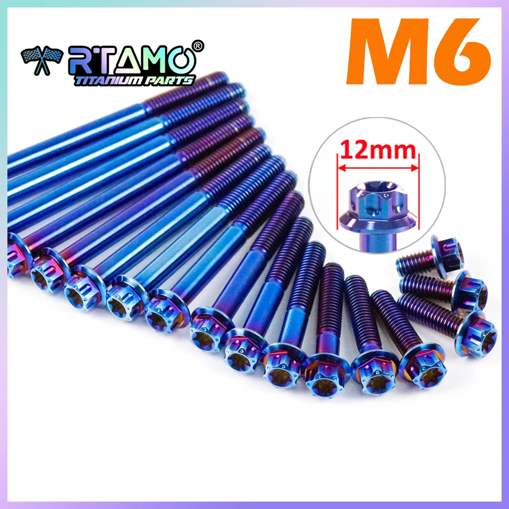Image of RTAMO Gr5 titan schrauben M6X10-130mm torx getriebe kopf kurbel gehäuse motor kupplungs schrauben cnc befestigungen