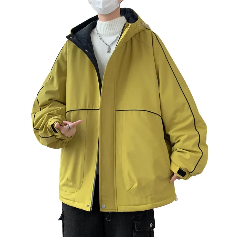 

Модная хлопковая куртка большого размера, мужская осенне-зимняя верхняя одежда, тонкая модель, подходящая для лета, шляпа свободного покроя китайского бренда