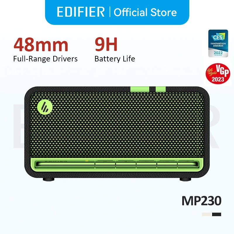 

Edifier MP230 Tabletop Bluetooth Speaker BT 5.0 Portable Outdoor Speakers with Class-D Amplifier,Support Aux TF Card USB-C Port