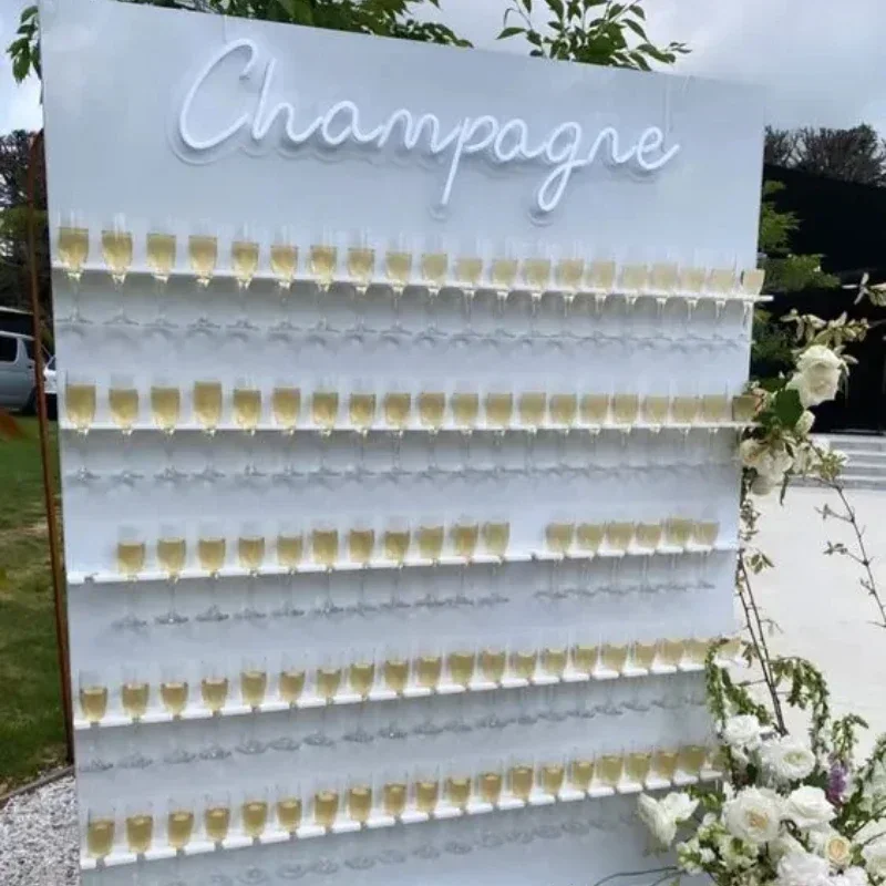 

Wedding Decoration Glass Holder Champagne Display Event Background Wine Champagne Wall