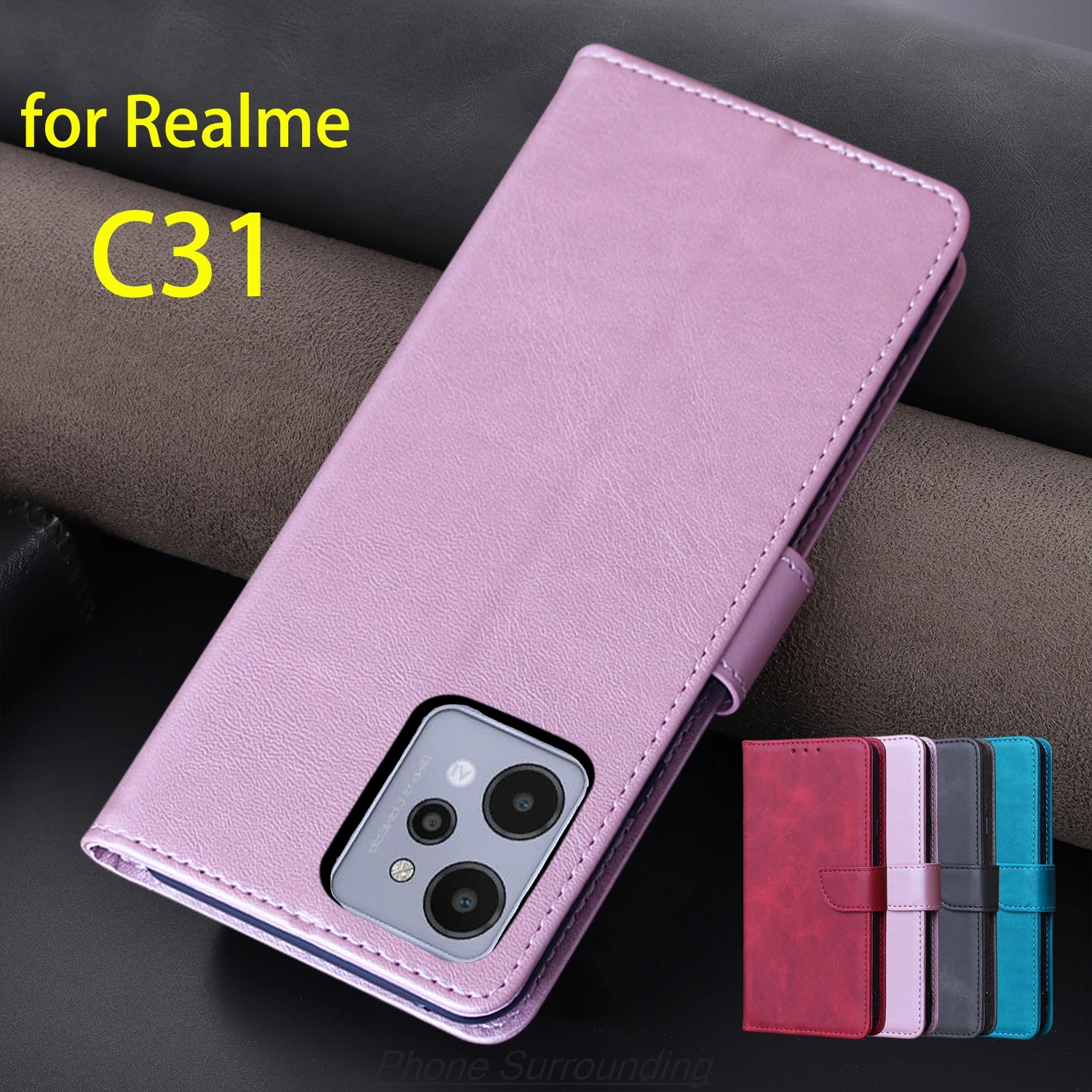 

Кожаный чехол-бумажник с откидной крышкой для OPPO Realme C31 RMX3501, сумки для телефона из искусственной кожи, защитная кобура, чехол Fundas Coque