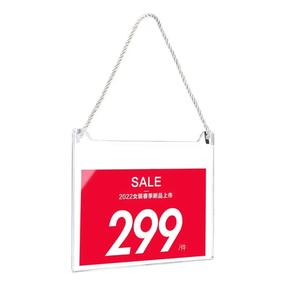 A5/A4/A3 POP Display Sign Holder Frame Acrylic Advertising Window Price Label Holder Hanging Billboard Poster