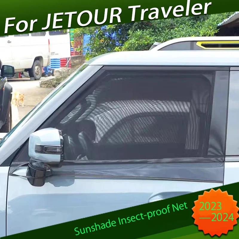 Car Sunshade Insect-proof Net Fit for CHERY JETOUR Traveler T2 2023 2024 Sun-proof Breathable Sunshade Net Car Off-road Parts