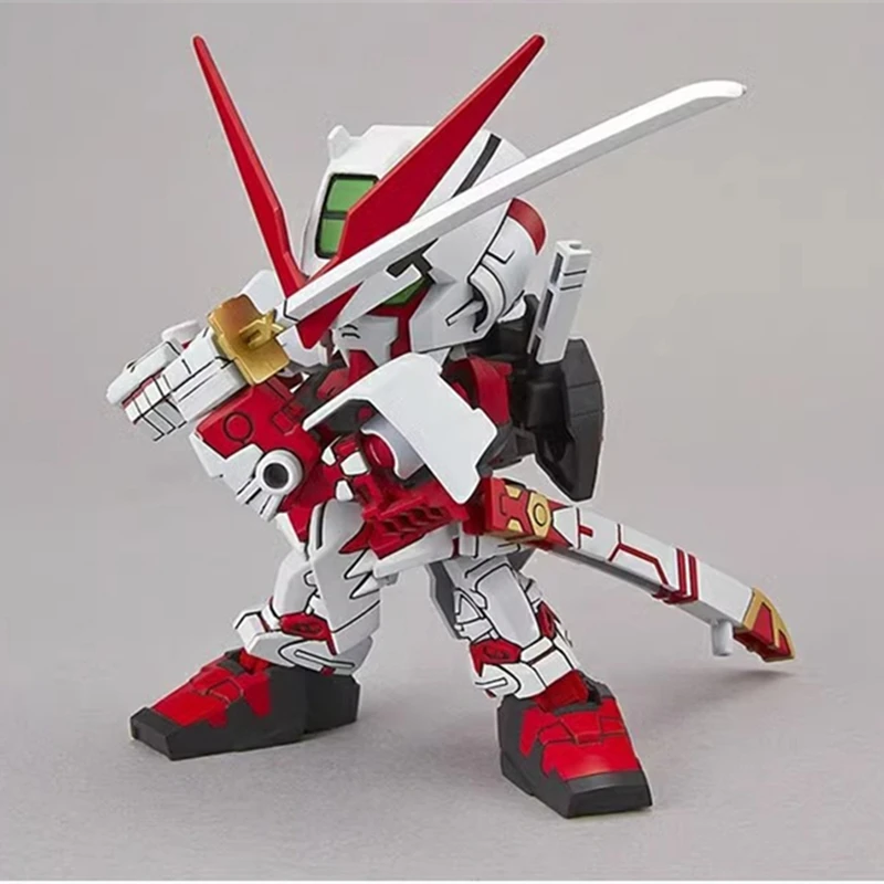 Bandai traje móvil Gundam modelo ensamblado SDEX red Astray figura animación periférico colección adornos robot juguete regalo