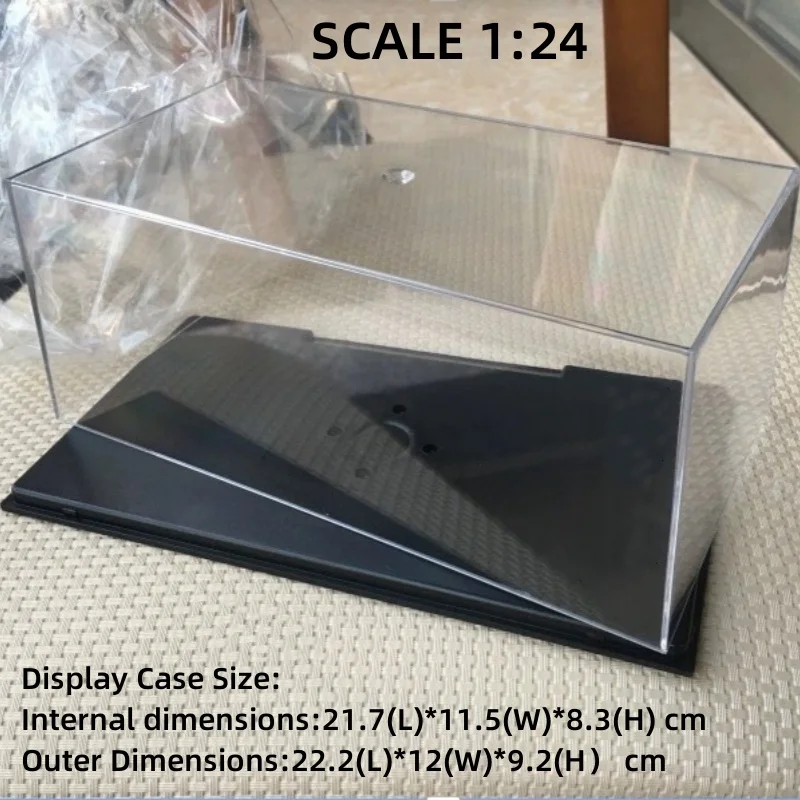 Scale 1/64 1/43 1/32 1/24 Clear Acrylic Display Box Cases for Car Model Dust Cover Pre Made Box Diecast Professional Storage