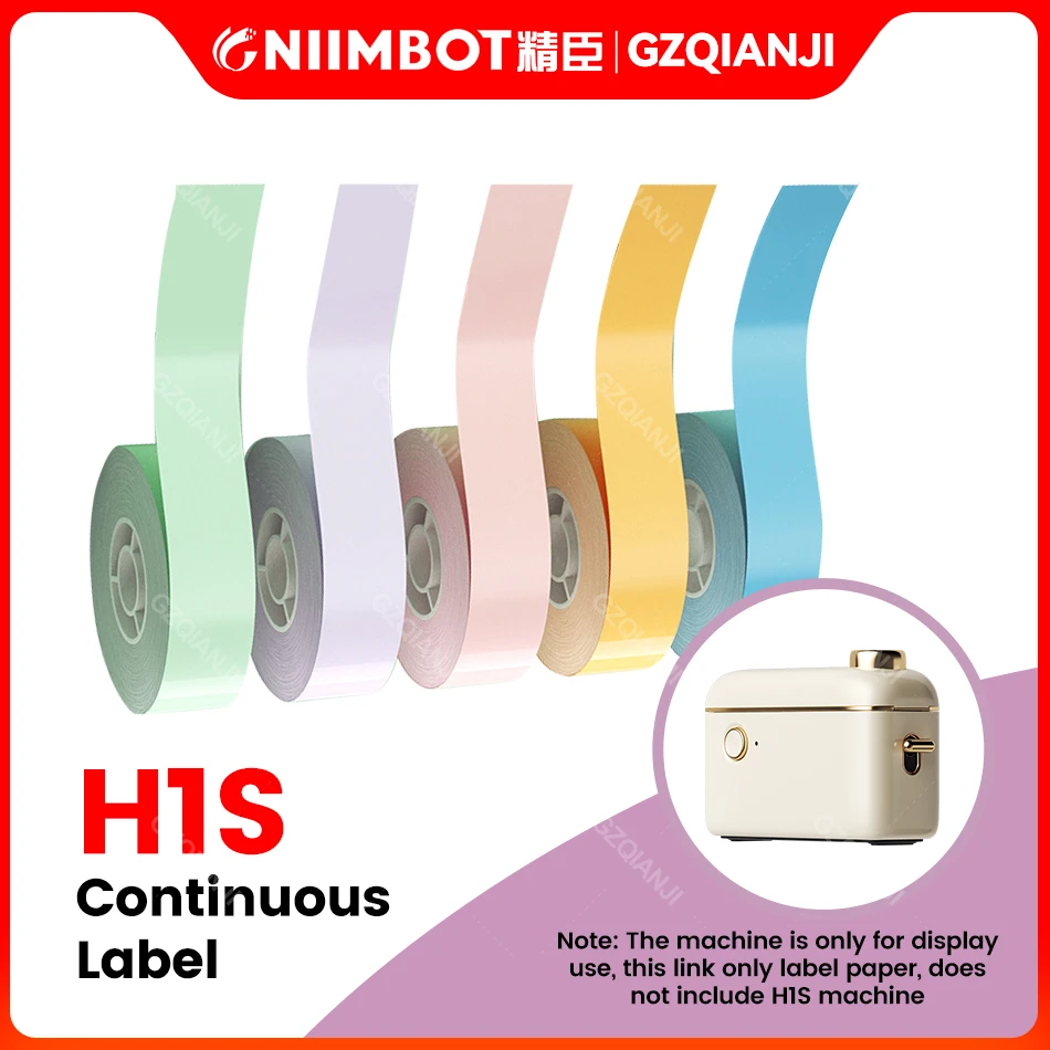 

Niimbot H1S Mini Thermal Label Printer For Stickers Adhesive Maker Labeller With Continuous Label Printing for Portable Mobile