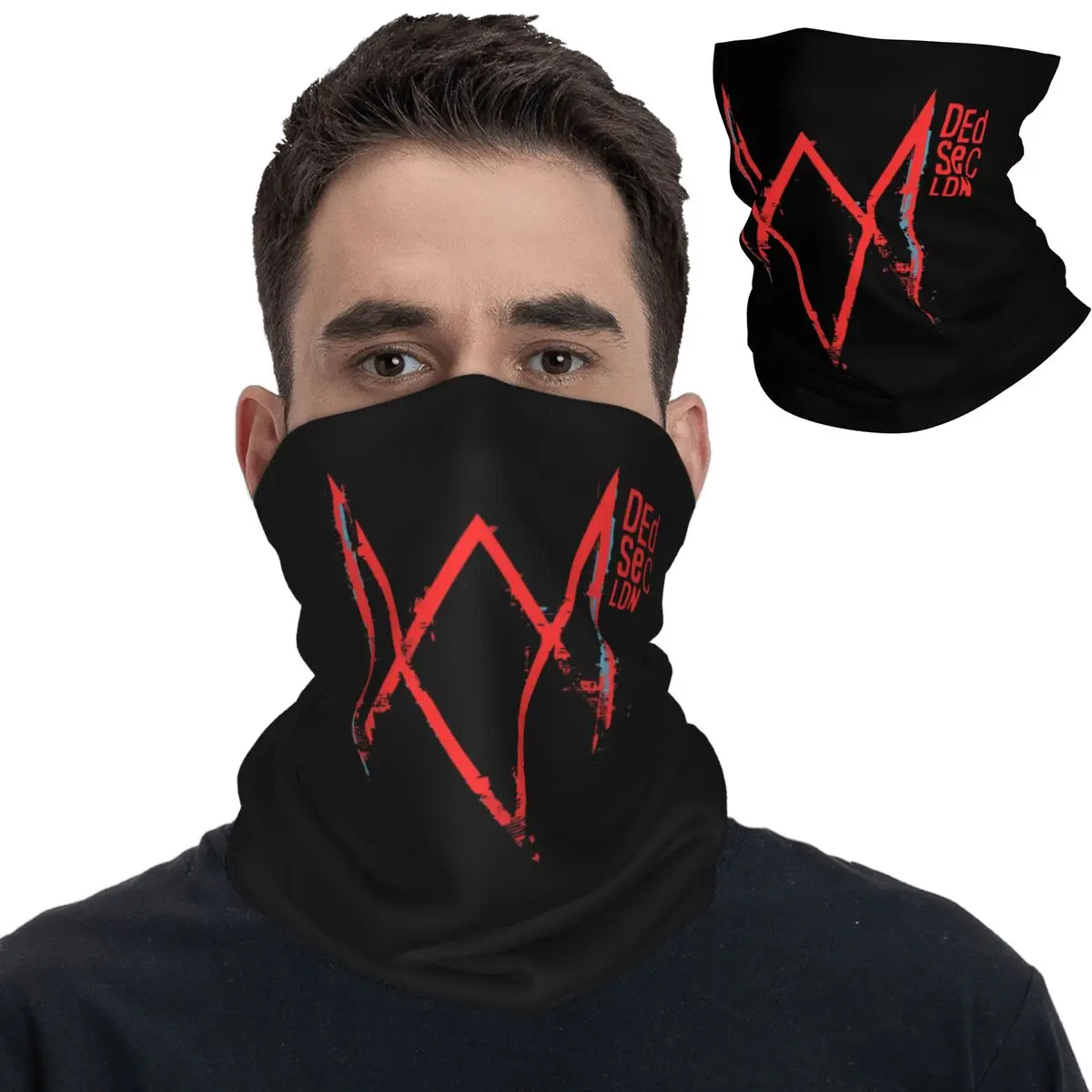 

DedSec London Watch Dogs Bandana Neck Gaiter Printed Balaclavas Wrap Scarf Outdoor Headwear Hiking for Men Women Adult Windproof