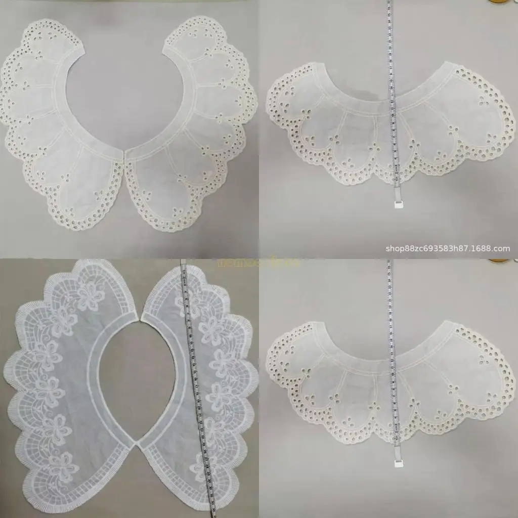 

31BF Kids False Collar Shoulder Embroidery Collar Detachable Collar Lace Neckline