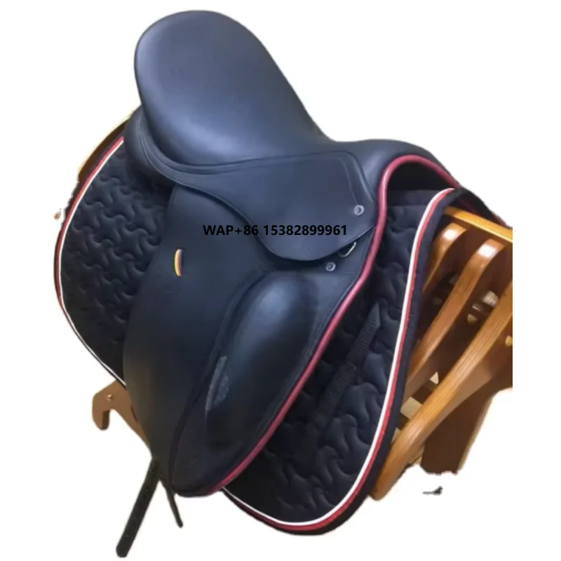 

Western Horse Leather Saddle 15''-18'' Equestrian Equipment Pet Training Supplies for Horse Riding Carriages