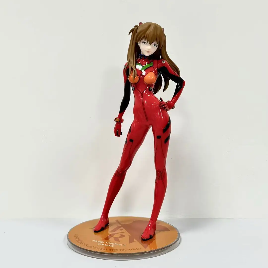 หุ่นฟิกเกอร์ Asuka Langley Soryu ขนาด22ซม. ของเล่นตุ๊กตาตุ๊กตาขยับแขนขาได้ Akin Seiki Evangelion Souryuu Kaiyodo แขนยืน Akimbo