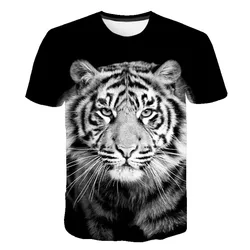 Summer Tiger 3D Print T-Shirts Streetwear Animal Men Women Fashion Oversized Short Sleeve T Shirt O-Neck Male Tees Tops Clothing