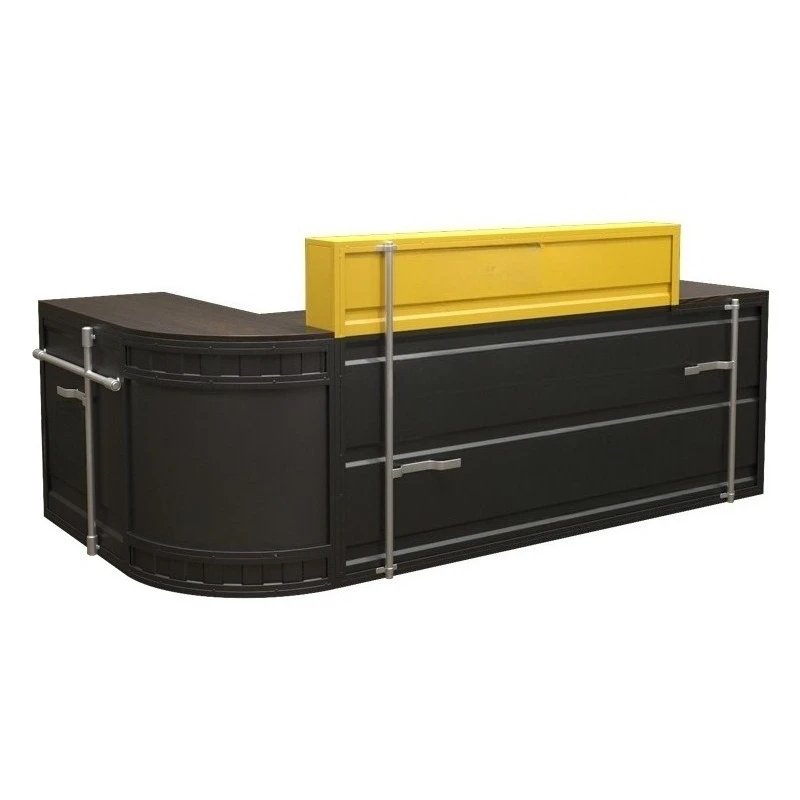 Vintage industrial style Corner counter Fitness center Front desk Reception checkout page Bar Iron bar Restaurant BBQ