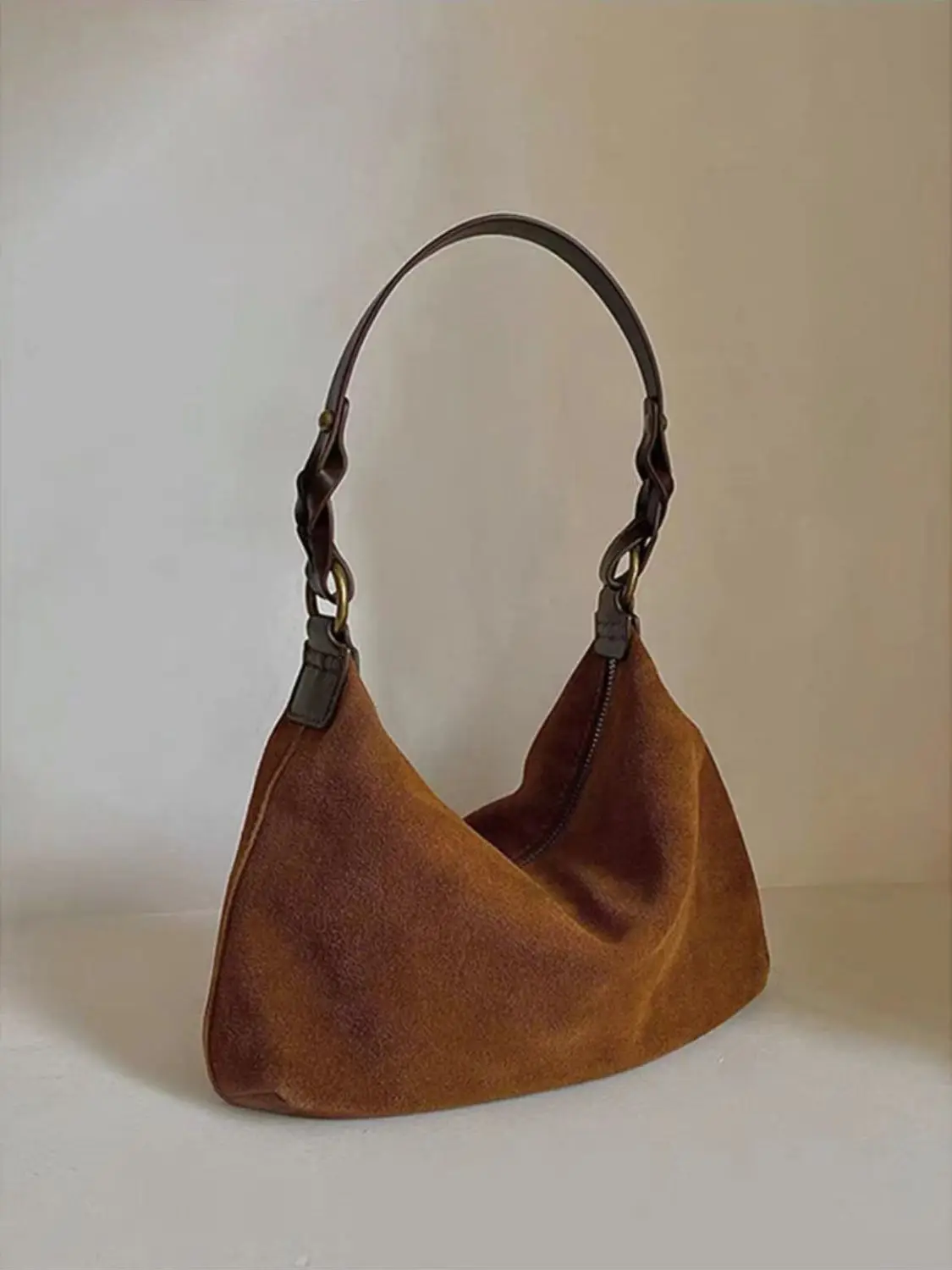 LEFTSIDE coreano moda donna piccola borsa a tracolla borse e borsette da donna 2023 inverno retrò borsa Hobo a tracolla in pelle PU