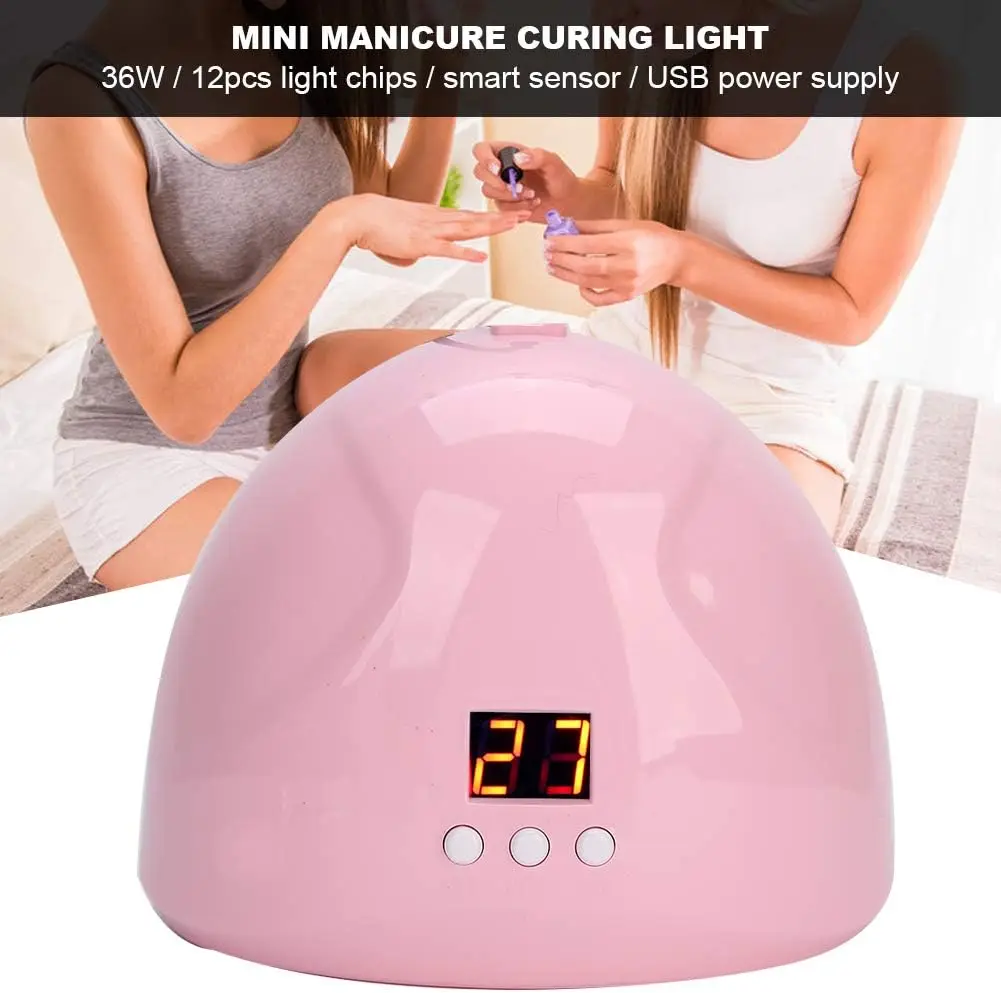 YIKOOLIN UV/LED Nail Lamp Gel Polish Dryer With 3 Timer Settings Large LCD Screen Acrylic Gel Curing Light Manicure Timer