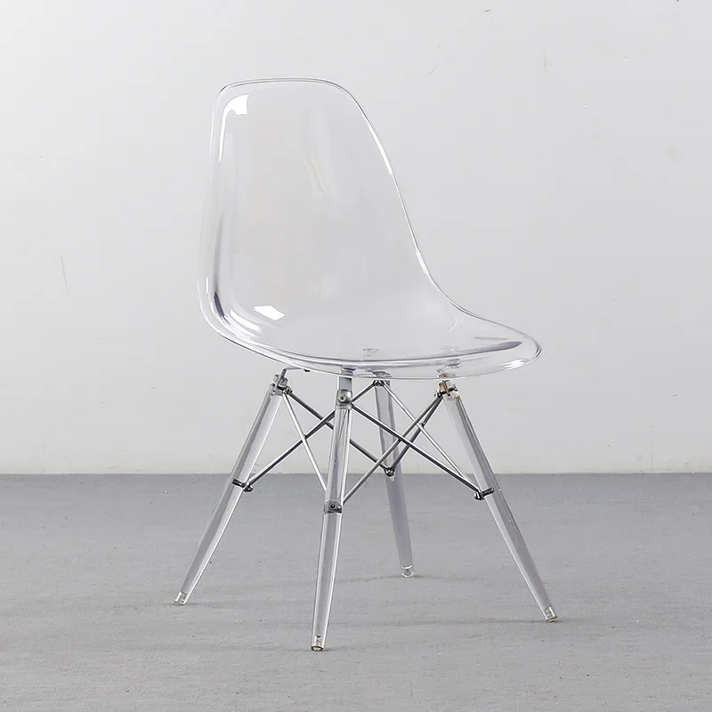 Nordic Restaurant Home Living Room Creative Simple Back Chair Designer Acrylic Transparent Chair