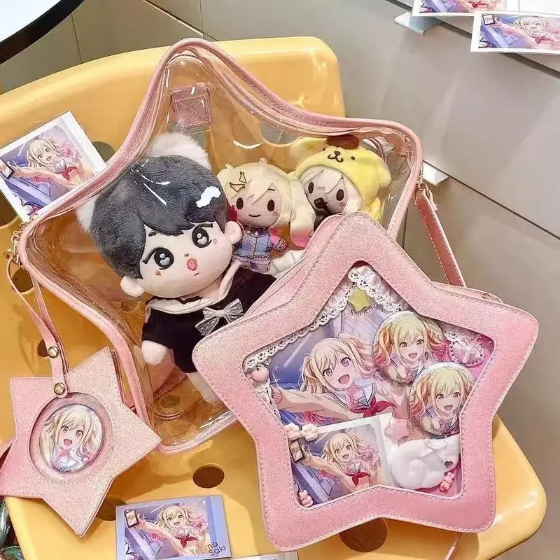 Y2K Cute Bling Star Ita Crossbody Bag Harajuku Girl Transparent Mini Backpack Fashion Shoulder Bag Sweet Ladies Fun Combo Purses view 4