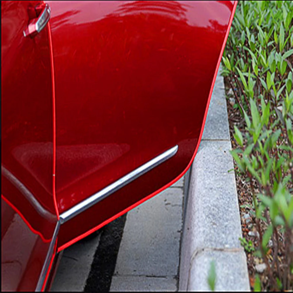 

Bumper Strip Car Door Strips Seal Scratch Protector Anti-scratch Stickers Crash Bar Red