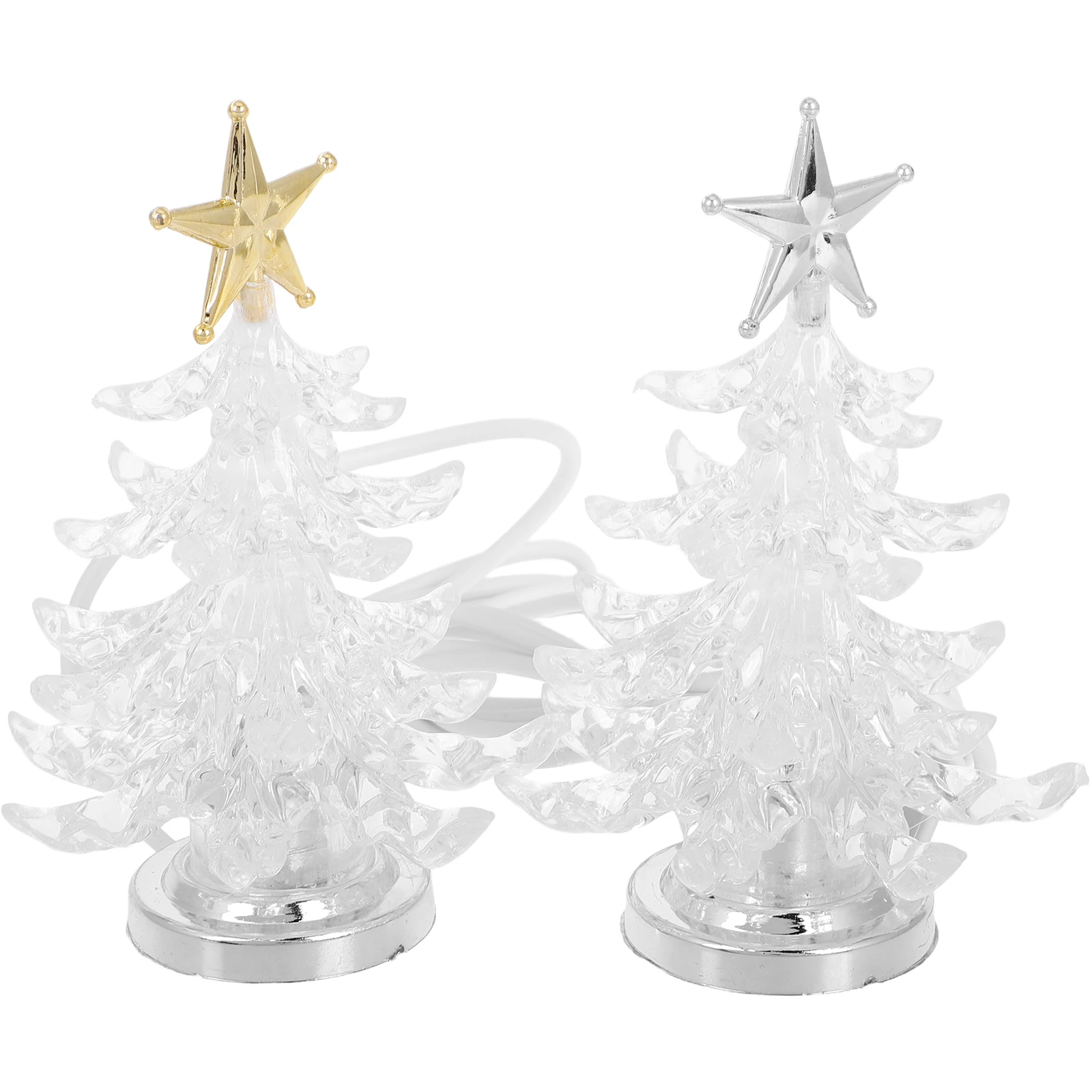 

2 Pcs RGB Glowing Rgb Flashing Light Glowing Tree Light Lamp Bedside Decor Bedside Lamp for Home Party Bar