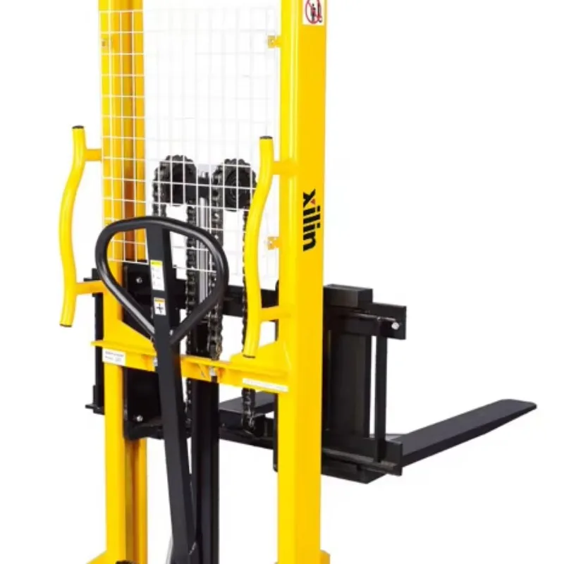 【Best-selling】Xilin Montacarga Manual 2000kg 2 Ton 1.5m Lift Height Portable Hydraulic Self Loading Stacker With Forged Forks