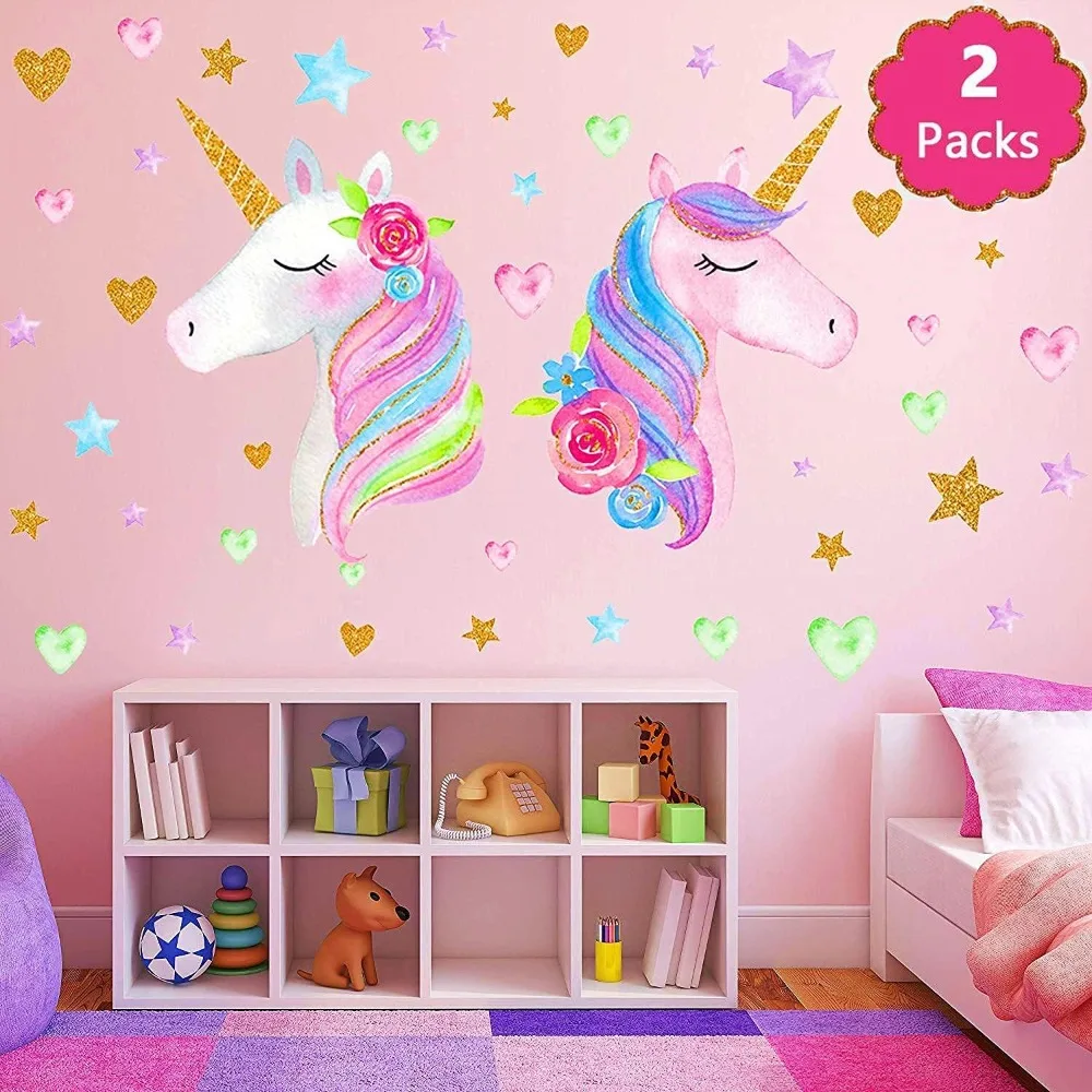 

Unicorn Wall Decal,Large Size Unicorn Wall Sticker Decor for Bedroom Birthday Party