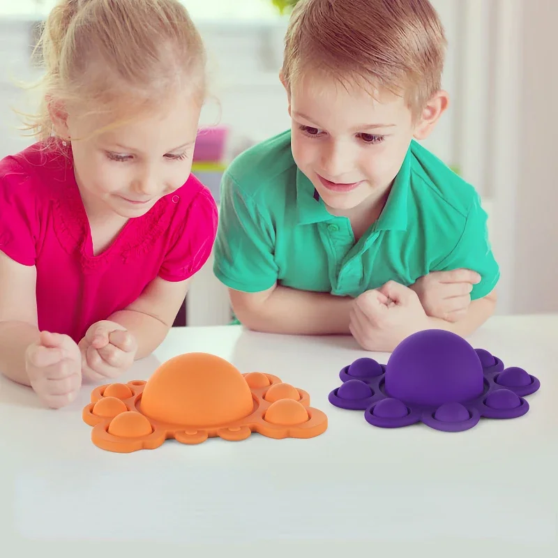 

Брелок для снятия стресса Squishy Pop Hot Fidget Toys Осьминог Краб Push Bubble Pops Непоседа Сенсорная игрушка для аутизма Специальные подарки