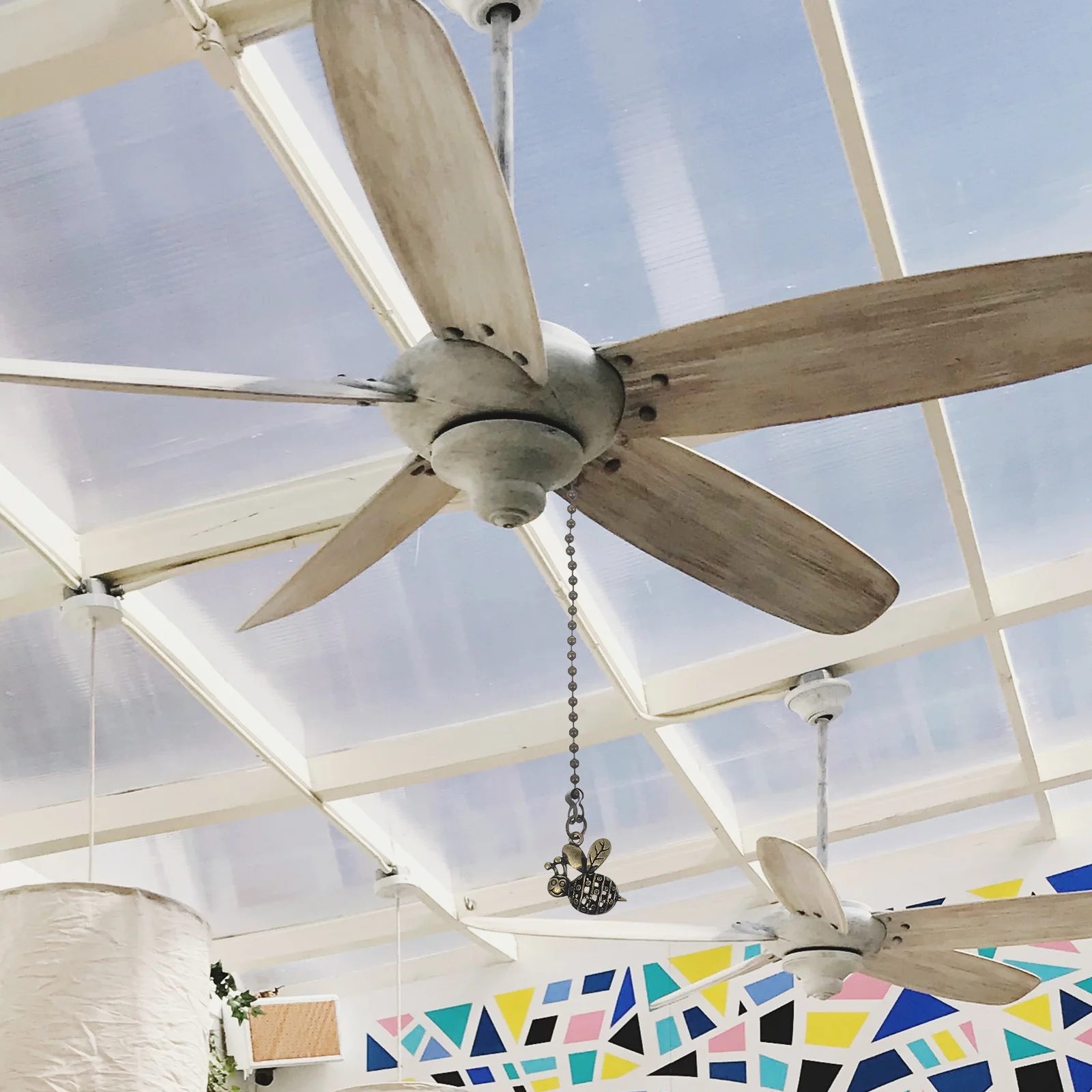 

5Pcs Ceiling Fan Pull Chain Vintage Bee Metal Durable Extender Home Decorative Light Pull Cord Fan Pulls Decorative