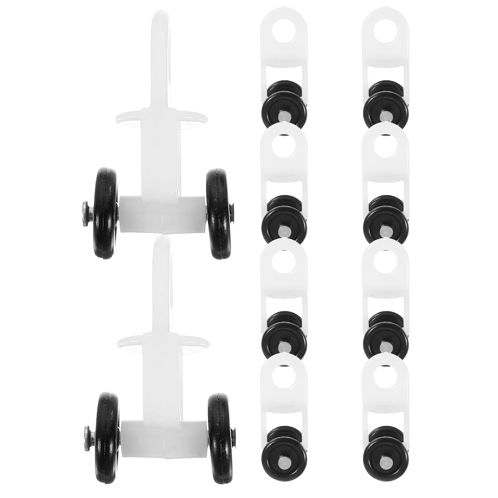 

20 Plastic 4-Wheel Double Pulley Curtain Curtain Pulleys Rollers Glider Bend Nano Ball Silent Accessories for Curtains