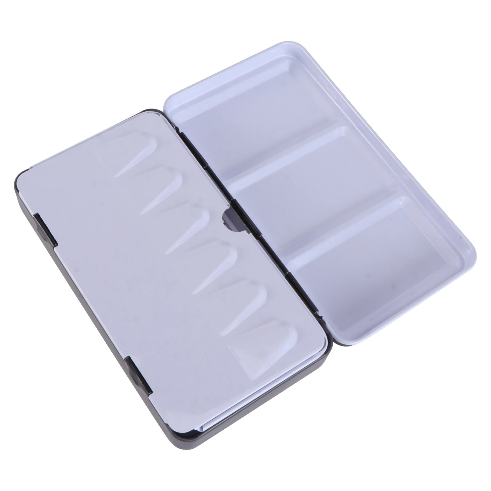 

1 set 1 set Watercolor Paint Box Storage Container Empty Metal Plastic Palette Pigment Strips Travel for Artists