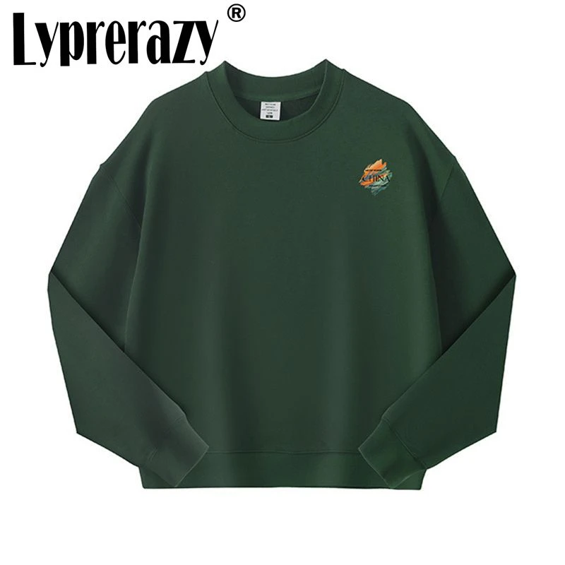 

Lyprerazy осенне-зимний новый свитер с круглым вырезом с принтом, мужской свободный повседневный топ с длинными рукавами, пуловер