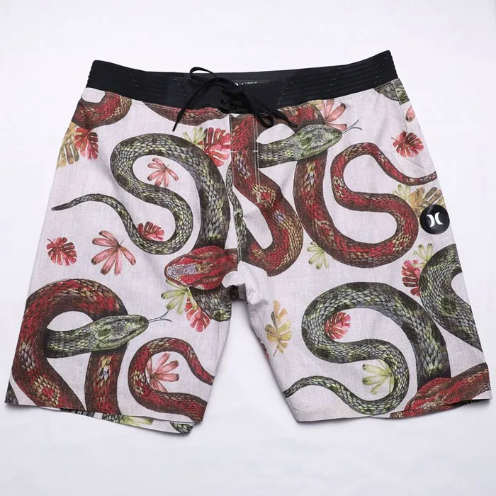 Men's Surfing Shorts Beach Pants Quick Dry Fit Five-Quarter Length Swimming Trunks Low Waist Polyester Blend Fibers E826