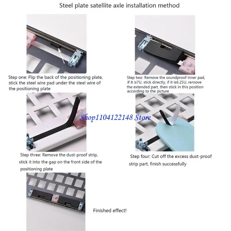 P9FA 6PCS Universal Mechanical Keyboard Stabilizer Foam Set Improves Stability And Feedback