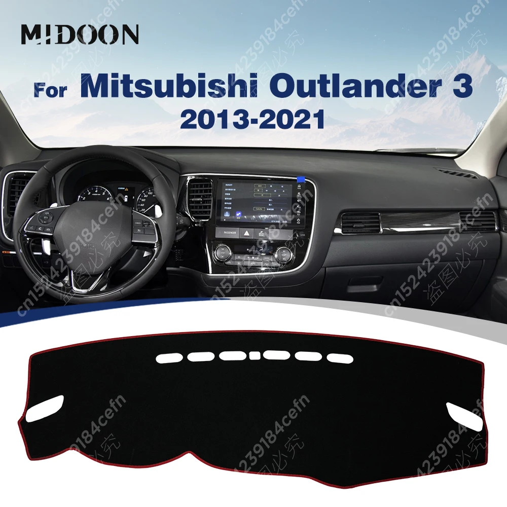 Auto Dashboard Abdeckung Für Mitsubishi Outlander 3 2013 2014 2015 2016 2017 2018 2019 2020 2021 Dash Matte Teppiche Auto zubehör