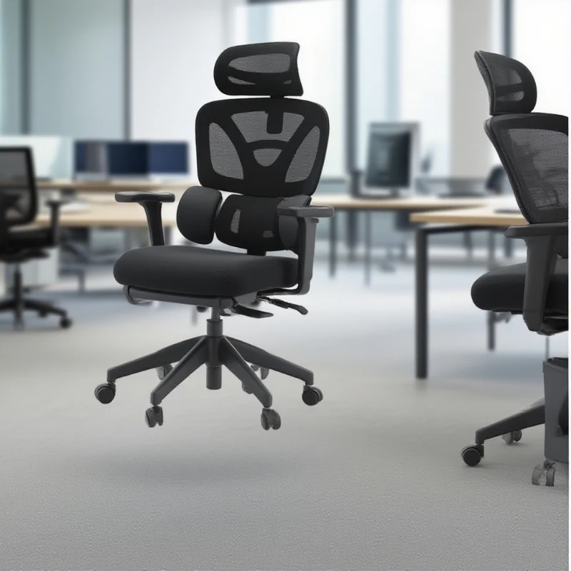 Adjustable Home Office Supplies Headrest Mesh Ergonomic Office Chair Lumbar Support Footrests Bureaustoel Sedentary Not Tired