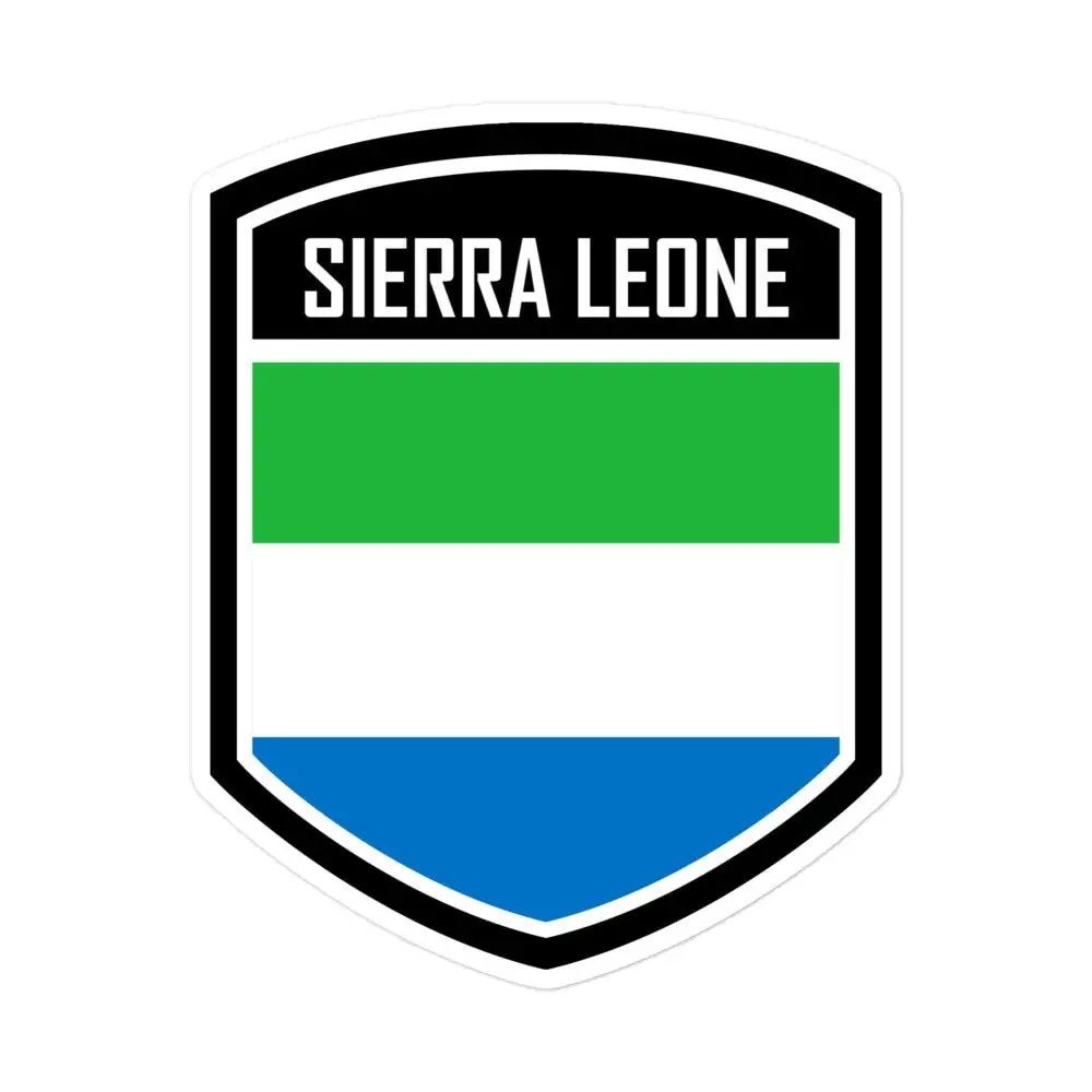 Sierra Leone Flag Emblem Car Sticker Waterproof Vinyl Decorative Decal For Car Door And Rear Window Vehicle Decoration
