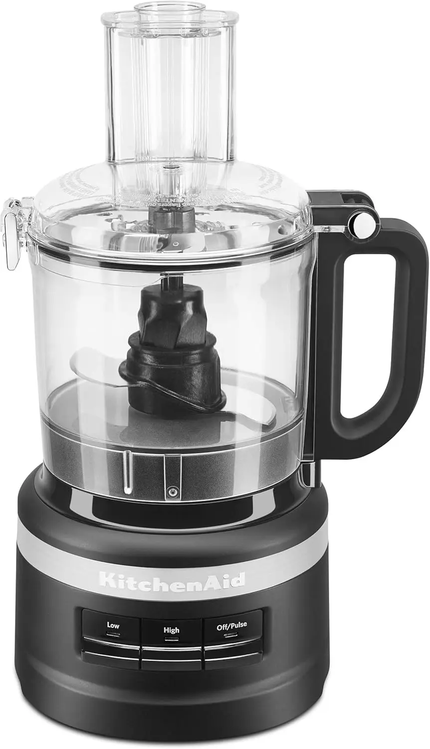 

Renewed 7-Cup Food Processor, Black Matte Finish - Easy Setup & Cleaning